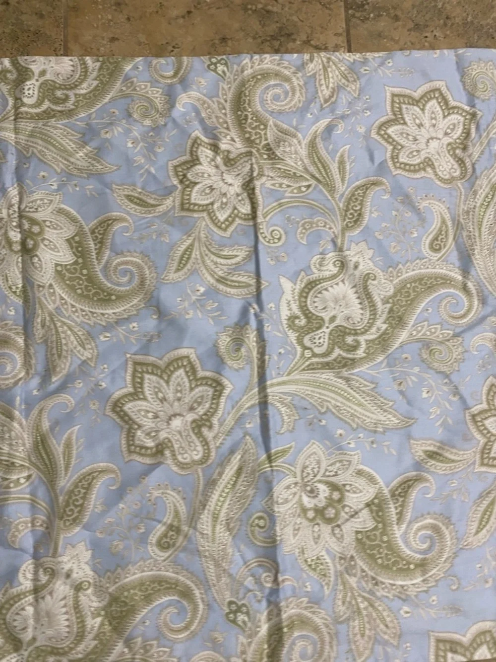 Earl & Wilson Pakistan Made Light Blue  Paisley Floral 1 King Size Pillow Sham